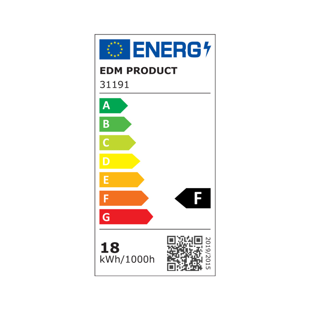 Tubo led t8 18w 2000lm 6500k luz fria (eq.36w) ø2,6x120cm edm