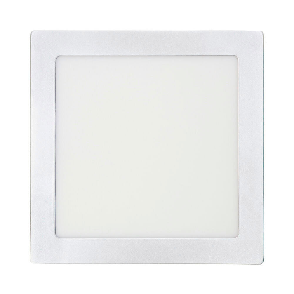 Downlight led superficie cuadrado 20w 1500lm 4000k luz dia cromado 22,5x22,5x4cm edm