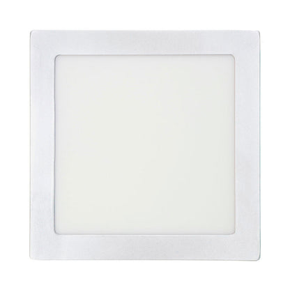 Downlight led superficie cuadrado 20w 1500lm 4000k luz dia cromado 22,5x22,5x4cm edm