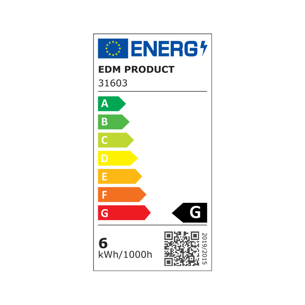 Mini downlight led empotrable redondo 6w 6400k luz fria. color cromo ø11,7cm edm