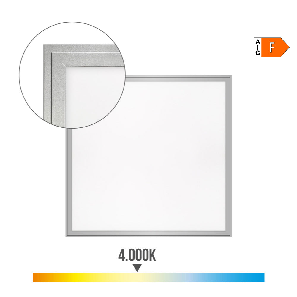 Panel de led 40w 4300lm ra80 60x60cm 4000k luz dia edm