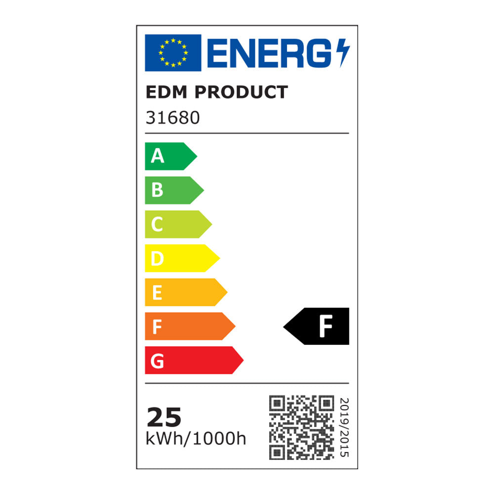 Regleta electronica led 25w 6400k luz fria 2000lm 12x61x3,1cm edm