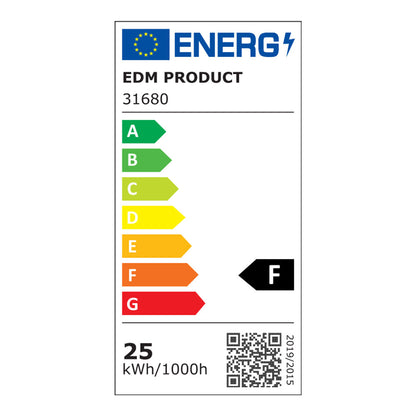 Regleta electronica led 25w 6400k luz fria 2000lm 12x61x3,1cm edm