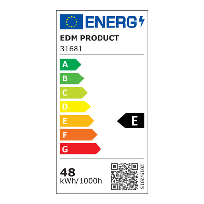 Regleta electronica led 48w 6400k luz fria 4200lm 12x121x3,1cm edm