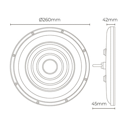 Campana led 100w 10.000lm 6400k 90° ip65 edm