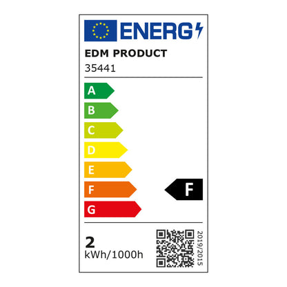 Bombilla esferica led e27 1,5w 130lm 6400k luz fria ø4,3x7cm edm