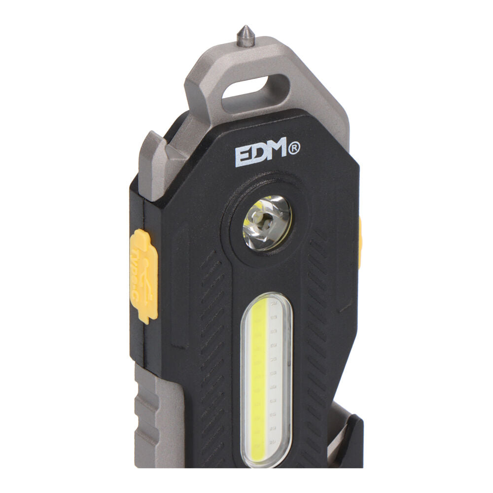 Linterna de seguridad 6 en 1 7w + 2,5w 400lm 2 leds 300mah edm