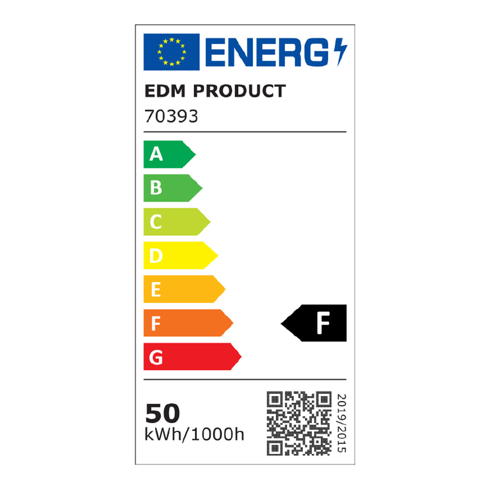 Foco proyector led 50w 4000lm 6400k luz fria con sensor de presencia 23,8x4,5x19,2cm edm