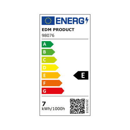 Bombilla esferica led e27 7w 806lm 3000k luz calida ø4,8x9,3cm edm