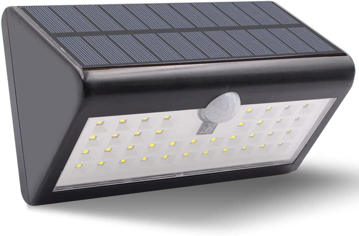Aplique de Pared LED Solar IP65 38x2835SMD Sensor Luz + Movimiento