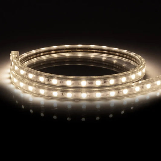 LED Strip Coil 220V AC 120 LEDm Warm White IP65 Cut every 50 cm