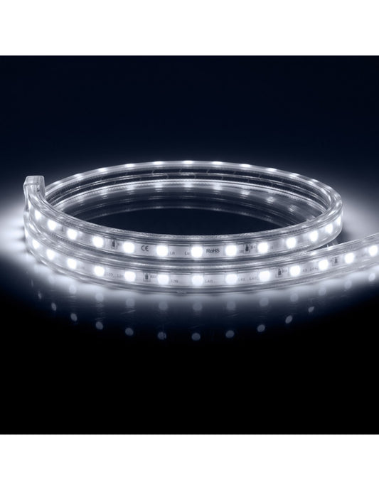 Dimmable LED Strip 220V AC 60 LEDm Cold White IP65 Custom Cut every 100cm Ref 65192 TR-LD-220AC-BF-MTS