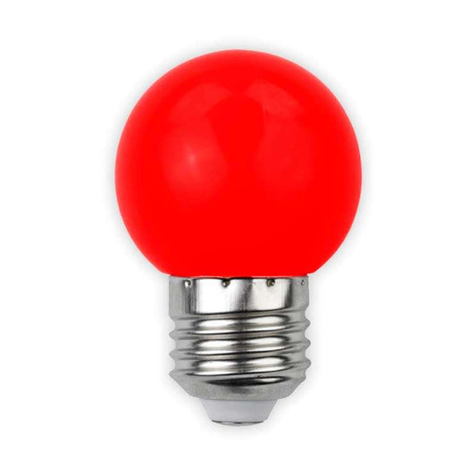 RED LED bulb spherical 2W E27