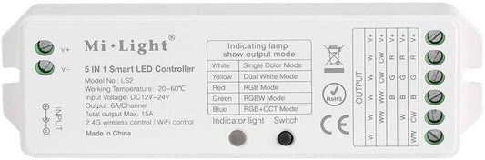 Controlador 5 en 1 (MONO, CCT, RGB, RGBW, RGB+CCT)   LD1051361