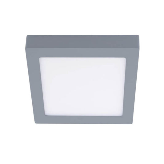 SILVER GRAY SQUARE SUPERPOSED CEILING LIGHT LED 6W 3000K 4000K 6000K IP20