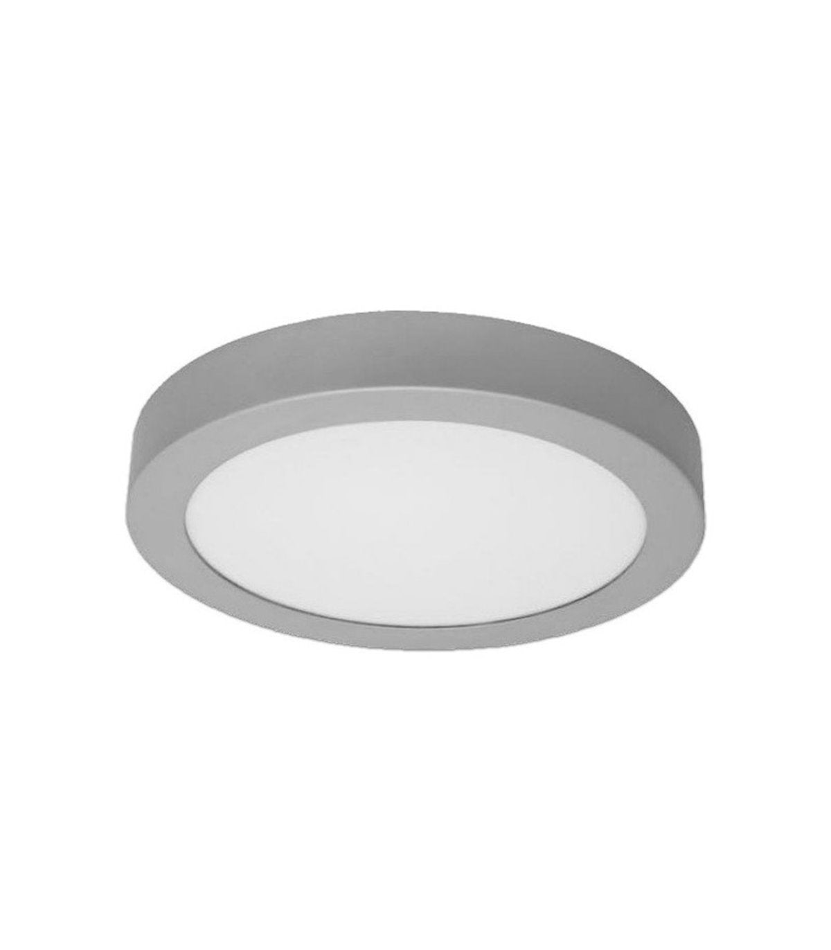 ROUND SUPERPOSED CEILING PAD SILVER GRAY LED 20W 3000K 4000K 6000K IP20