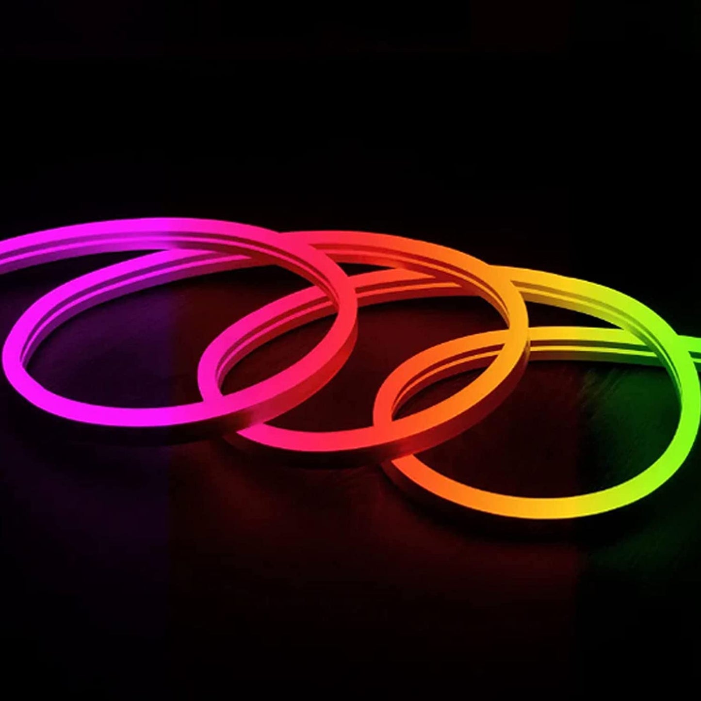 LED Neon Strip 11 Wm RGB 220V AC 60 LEDm Semicircular 180º IP67 Custom Cut every 100 cm