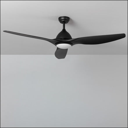 Ceiling Fan LED Elegant PRO Black 163cm AC Motor