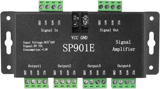 sp901e SPI TTL LED Amplificador de señal para WS2811 sk6812 APA102 DMX512 tira módulo
