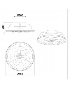 VENTILADOR TOM BLANCO 50CM - 7 PALAS